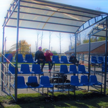 Купить Трибуна для зрителей 3 ряда на 20 мест с навесом и перилами в Киселёвске 
